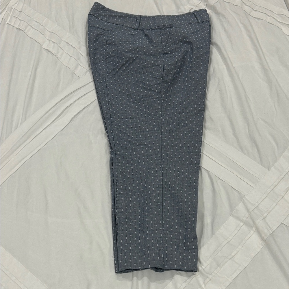 Ann Taylor Gray Patterned Cropped Pants